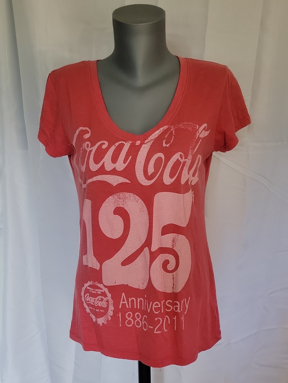Coca-Cola 125th Anniversary Top Large Red & White